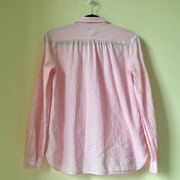 J. Crew Pink & White Microgingham Popover - Picture 4 of 7